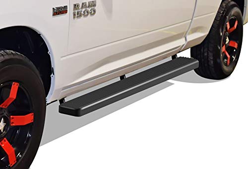 Estribos de acero inoxidable negro 6in APS para Dodge Ram miniatura 1
