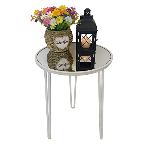 Palama Small Side Table For Living Room, Modern Home Décor White Side Table, Easy Assembly Small White Table, White Accent Table #TOP24