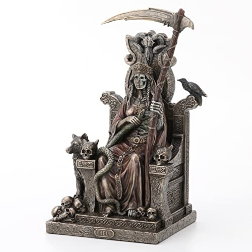 Estatua Hel Diosa Nórdica 9 pulg Resina y Bronce miniatura 1