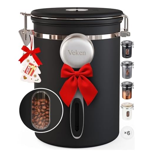 Veken Airtight Stainless Steel Coffee Canister 22oz