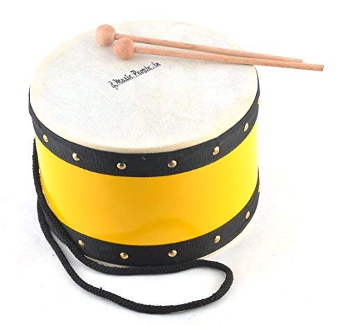Music People Kids Toy Play Drum with Sticks (Wooden Shell) (Yellow) Made Ind India Handmade Product (B07CZ76RSS) Amazon Price History, Amazon Price Tracker