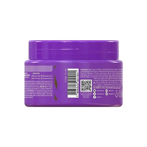 Salon Line, Máscara Matizadora, Meu Liso Loiro, Vegano - Para Cabelos Lisos Naturais, Alisados ou Re