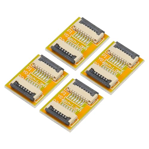 QUARKZMAN FFC FPC Extensión Placa PCB Extender ZIP HDD Conector 6 Pasador 1mm Paso Único Lado para LCD 3D Impresora Cámara DVD TV Portátil Paquete de 4