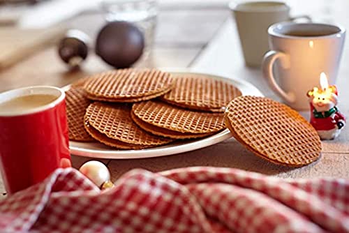Biscoito Wafer com Recheio de Caramelo, 24 Stroopwafels
