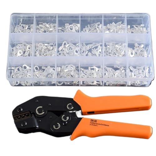 QASYKSLQ 420pcs Terminal Crimping Pliers SN-06 Kit for 0.25-6 mm2 Wire Connector Hand Tools Sets