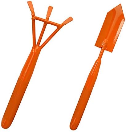AuSable Brand Tool Combo - 11" Garden Cultivator Rake & 16" Trapping and Gardening Trowel