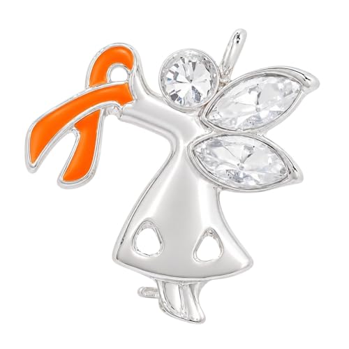 Image of 1 /2 /5 /10 /25 /50pcs Orange Ribbon Awareness Pins for Kidney Cancer, Leukemia, Multiple Sclerosis, Hunger, Gun Violence /Mass Shooting Awareness - Perfect for Support Groups, Gift-Giving, and Fundraisers