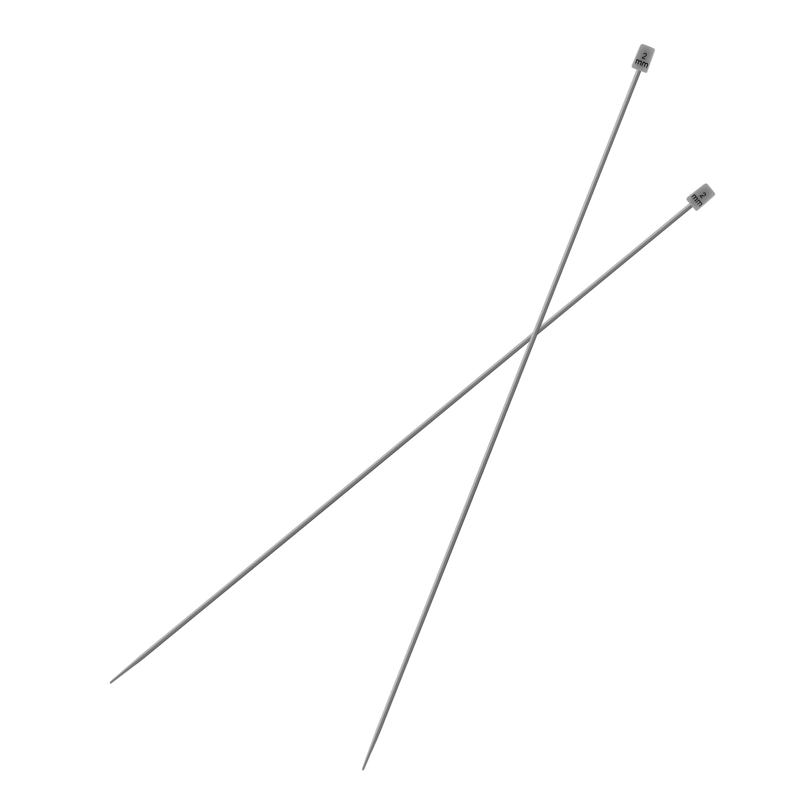 Vogueing Tool Single Pointed Knitting Needles 2Pcs/Set 35CM Long Knitting Needles Sets Aluminium Classic Knitting Pins for Handmade Weave DIY Tools(2MM)