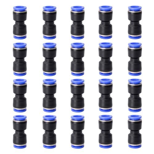 PIONFYNES 20PCS Straight Push Connectors Quick Release Plastic Push to Connect Fittings 1/2