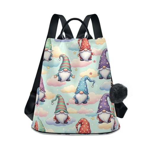 Sac à dos coloré Gnomes avec poignée en cuir synthétique et finitions soignées