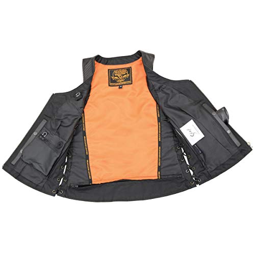 Image of Milwaukee Leather Women's Premium Classic Leather Motorcycle Rider Vest w /Adjustable Side Laces