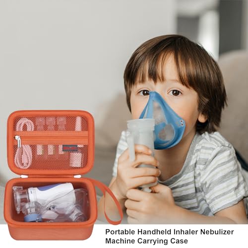 Image of Elonbo Carrying Case for Portable Handheld Inhaler Nebulizer Machine, Orang