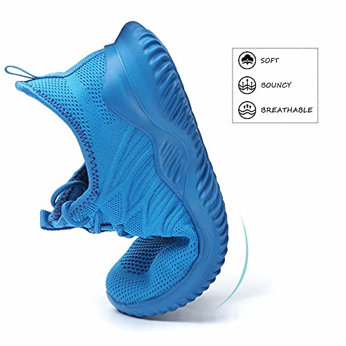 Image of Women's Kids Running Shoes Tennis Walking Sneakers Work Casual Comfor Lightweight Breathable Gril Boy Shoes Blue 9.5
