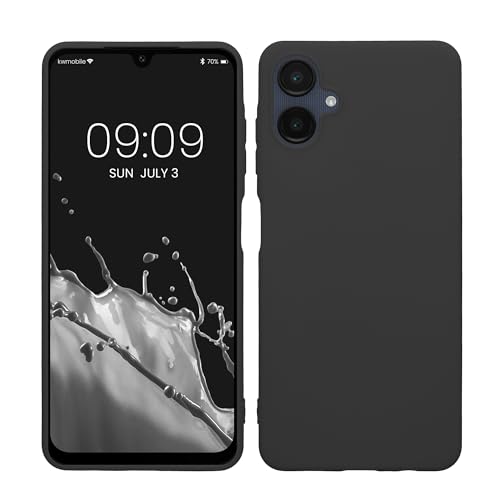kwmobile Handyhülle für Samsung Galaxy A06 Hülle - TPU Case - Kabelloses Laden - Schutzhülle Cover in Dunkelgrau