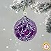 Totally Blown Glassworks Ornament, Handmade Blown Glass, Hanging Tree Holiday Décor, Sun Catcher, Witches Ball, Gazing Orb, Friendship Keepsake, Window Color. (Purple White Powder)