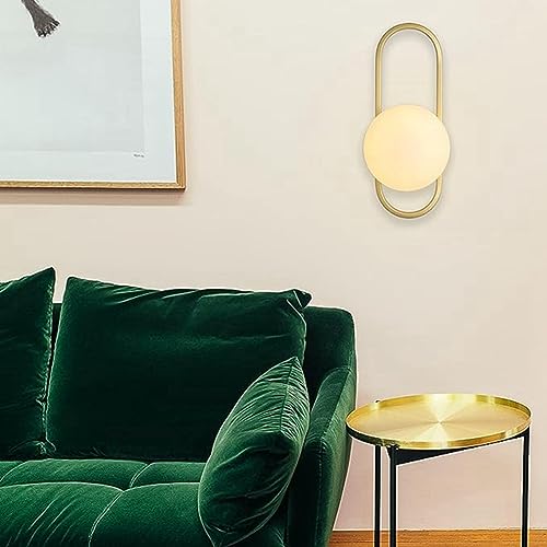 Aplique de pared dorado diseño globo medieval para cabecera de dormitorio elegante 5