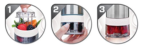 Cocktail Zinger By Zing Anything, Active Infusion, Stainless Steel Spirit Infuser, Food Grade 18/8 Stainless Steel, Healthy Cocktails, Dishwasher Safe, Bpa/Ea Free Tritan Fruit Cup, 20 Oz., White #TOP1