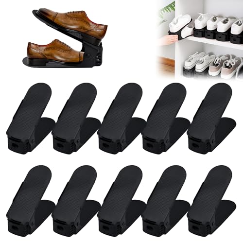 8 Stück Schuh-Organizer Aus Kunststoff – Verstellbare Schuhstapler, Platzsparend Für Schuhschrank