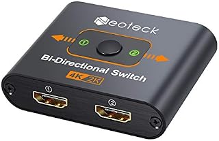 Neoteck 4K 60Hz HDMI Switcher 2 in 1 Out Bidirectional HDMI Switch