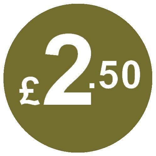 from 99p to £10 - Pack of 200 Gold 20mm Price Stickers/Sticky Labels - 40 Different Prices to Choose from (Gold £2.50)