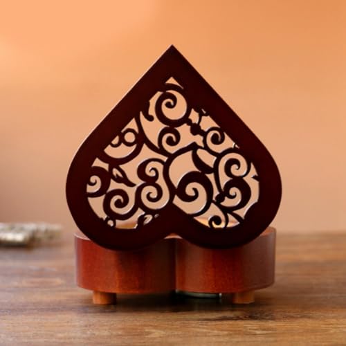 Caja de música duradera de madera JEWEDECO que funciona sin usar baterías 6