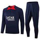 Paris Voetbal Trainingspak Psg Pak Tracksuit Parijs Trainingspak Paris Football Tracksuit Lange Mouwen Sportkleding Ademend Sporttraining Fitness Looppak Jongens Joggingpak, a-3, L(herren)