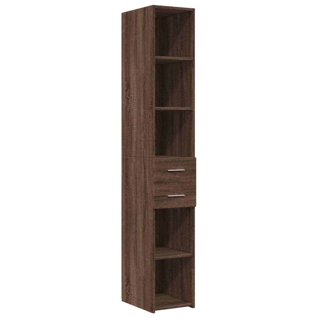 vidaXL Credenza Rovere Marrone 30x42,5x185 cm in Legno Multistrato