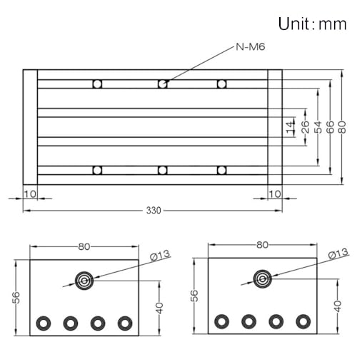 Befenybay 250 mm effektive Verfahrlänge Doppelter optischer Achsenführungs-Kugelumlaufspindel SFU1605 Handkurbel für DIY-CNC-Fräserteile X Y Z Lineartischaktuator