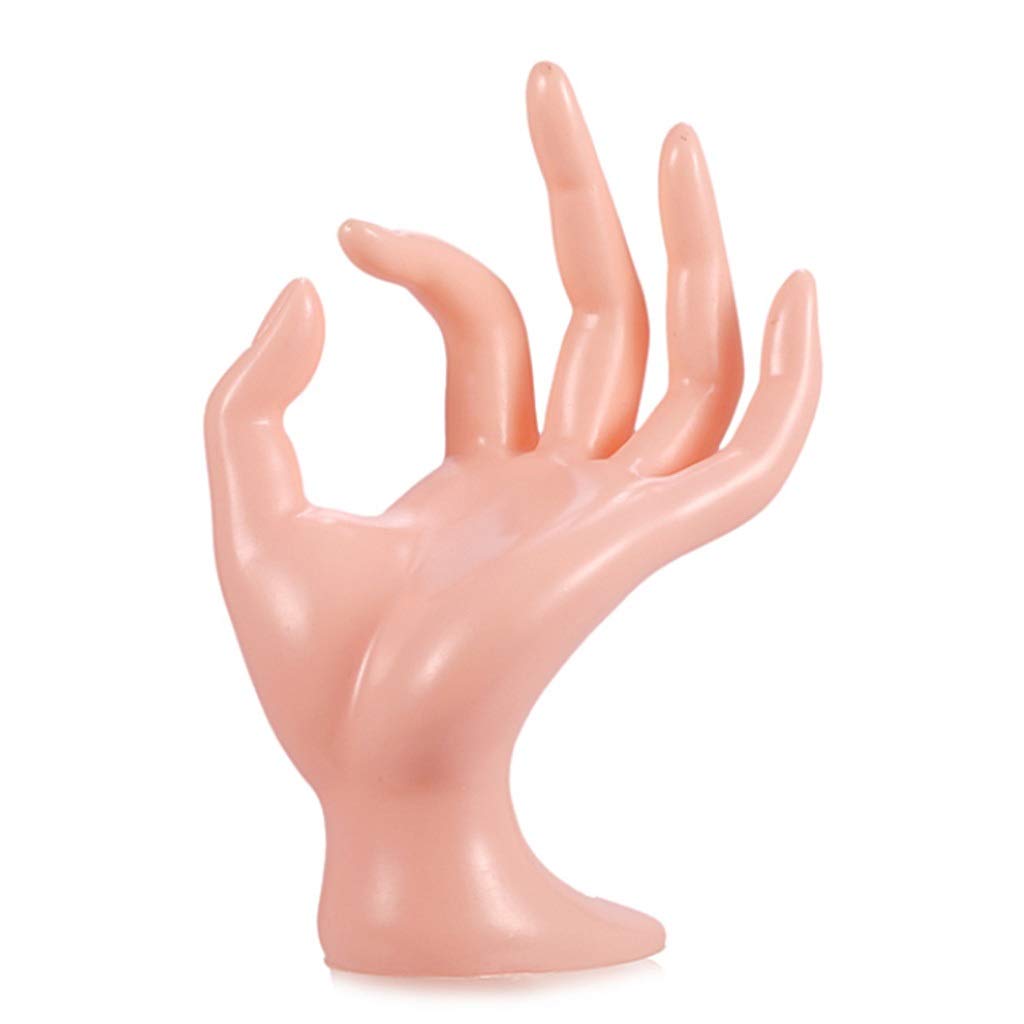 TONPOP Organizer Case Hand-Shaped Bracket Hand Solid Color Bracelet Necklace Cwatch Display Stand/B (B)