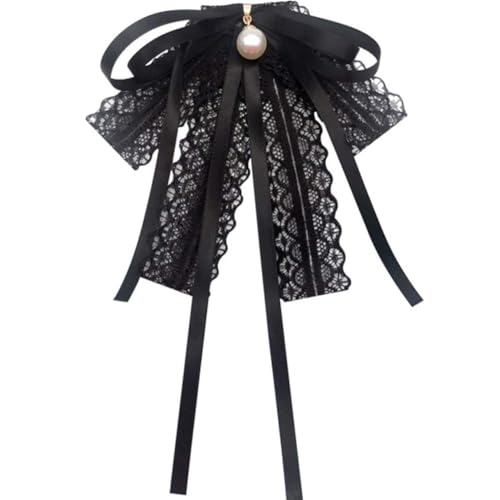 JJiaoLinin Vintage Bow Tie Brooch – Elegant Pearl Design JJiaoLinin Vintage Bow Tie Brooch – Elegant Pearl Design