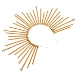 Balacoo Diadema De Mujer Tocado De Punta Diosa Romana Gótico Oro Tocado Con Púas Coronas Para Mujeres Diosa Griega Tocado Estrellas Diadema Diosa Señorita Flor Chica Ropa De Plástico
