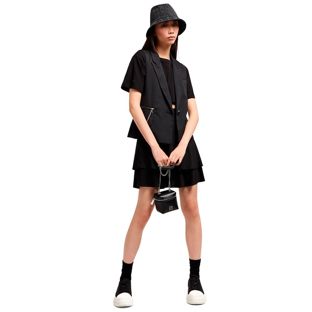 Armani Exchange Flowy Mini Skirt with Ruffles Falda para Mujer