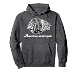 American Motorcycle Skull Native Indian Eagle Chief Vintage Pullover Hoodie