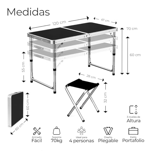 Lista de Mesa de Plastico Walmart de esta semana. 23 Mesa de Plastico Walmart marca Raganet (2)