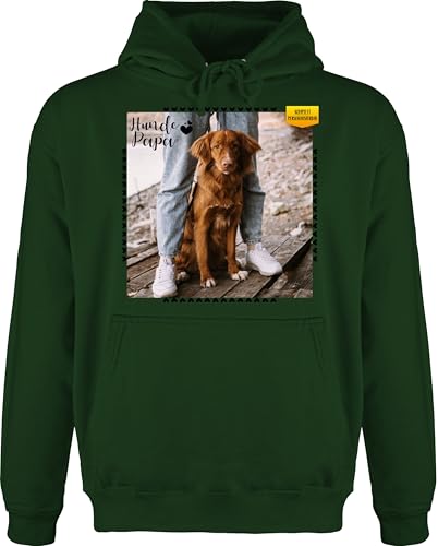 Hoodie Herren Pullover Männer - eigenem Bild - Hunde Papa Geschenk mit Foto personalisiert I Hunde Liebhaber Geschenk Hundebesitzer I Hundehalter Geschenke Hundepapa Geschenke für Hundefreunde - M