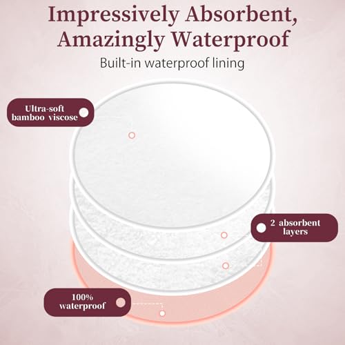6pcs Reusable Breast Pads,Washable Nursing Pads with Wash Bag,4.7inch Ultra Nipple Pad for Leaking,Breastfeeding Pad for Essentials,Invisible Cup-Shaped - Image 4