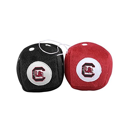 NCAA South Carolina Fighting Gamecocks Football Team Fuzzy Dice, Red