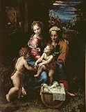 XcBAIHOUD Berühmte Gemälde Moderne Wandbild Kunstdruck Wand Dekoration Die heilige Familie von raffaello sanzio raphael Wandposter Kunstdruck für Wohnzimmerdekoration 60x90cm