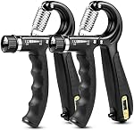 Hand Grip Strengthener, 2 Pack Grip Strength Trainer with Adjustable Resistance 11-132Lbs, Forearm Strengthener, Non-Slip Hand Gripper