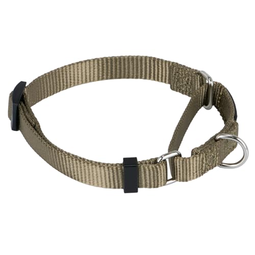 Hyhug Heavy Duty Nylon Anti - Escape Martingale Dog Collar for Large Medium Small Boy and Girl Dogs - Walking Training Daily Use. (Small, Military Green)