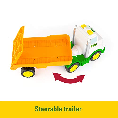 TOMY John Deere Lights & Sounds Farmin' Friends Hauling Set - Includes Toy Truck and Backhoe Tractor Toy for Indoor and Outdoor Play - Preschool Toys Ages 18 Months and Up by John Deere - Image 7