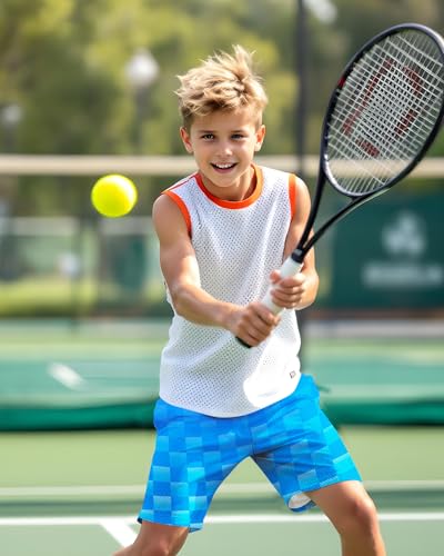 Boys' Athletic Shorts-Quick Dry Mesh Basketball Shorts with Pockets, Sports Performance Active Shorts Kids Youth3