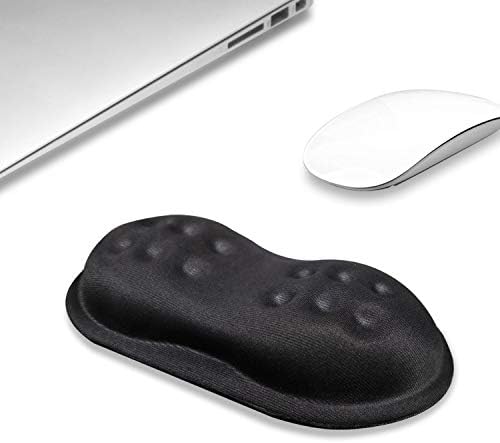 AUTLEY Soft Mouse Wrist Rest, Memory Foam Mouse Wrist Support, Ergonomic Hand Rest | Anti-Slip, Wrist Pain Relief, for Office & PC Gaming, Black
