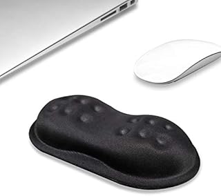 AUTLEY Soft Mouse Wrist Rest, Memory Foam Mouse Wrist Support, Ergonomic Hand Rest | Anti-Slip, Wrist Pain Relief, for Office & PC Gaming, Black