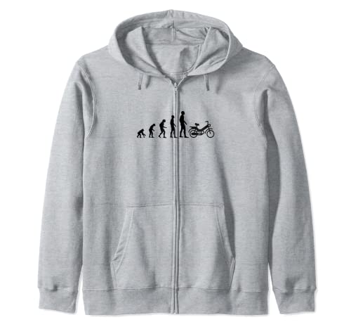 Evolution mobylette homme humour motobécane idée cadeau mob Sweat à Capuche