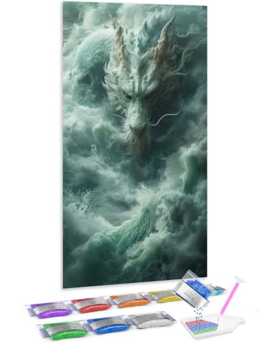 Pintura con diamantes Jumpdot de dragón místico, el regalo original de manualidades