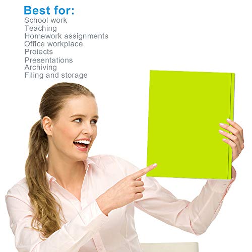 Infun Plastic Pockets Folders With Brads, Heavy Duty School Folders With Prongs And Pockets, Letter Size Multicolor Folders, 6 Pack #TOP6