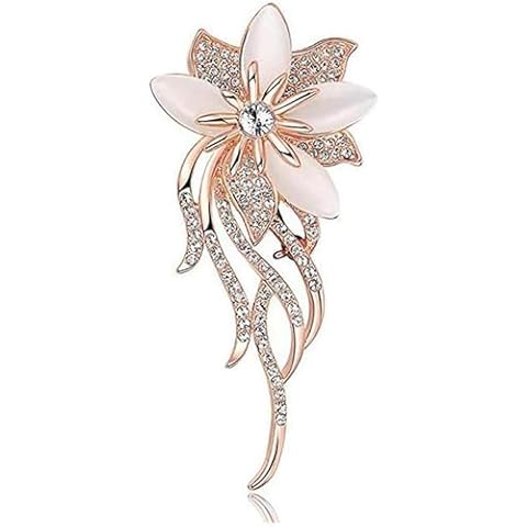 BQfife Womens Flower Floral Bridal Wedding Bouquet Cheap Orchid Brooches Pin Cover