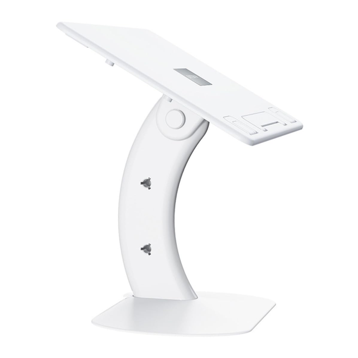 Supporto per Laptop in Pc, Supporto per Libri, Pieghevole, Antiscivolo, Angolo Regolabile a 4 Livelli, Bianco, per Notebook e Tastiera, per Studio e Lettura
