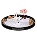 ICNBUYS Zen Garden Crane, Pavilion and Sakura Set with Free Rakes and Pushing Sand Pen Base Tray Diameter 9.4 inches